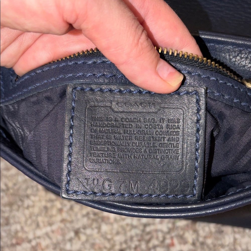 Vintage Coach Sonoma Navy Flap Crossbody Bag 4929 - Picture 8 of 9